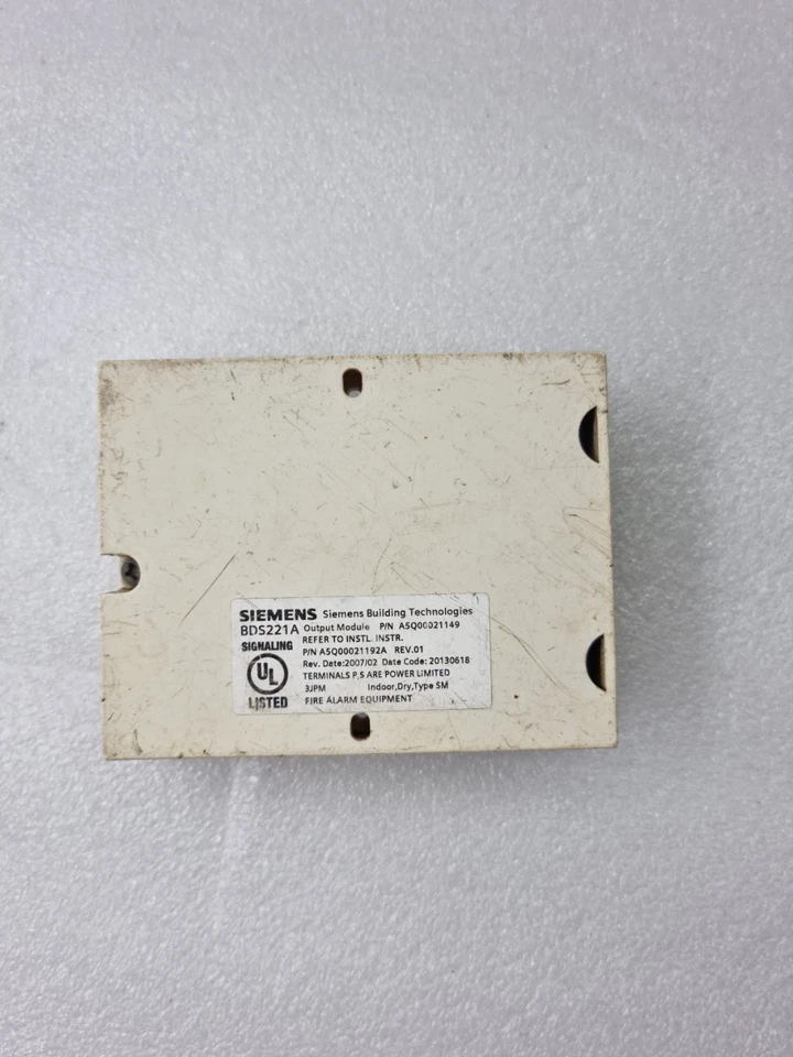 Siemens BDS221A Addressable Output Module | Fire Alarm I/O Module BDS221A